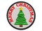 Merry Christmas Holiday Evergreen Tree Multi-Color Embroidered Iron-On or Hook & Loop Patch Applique